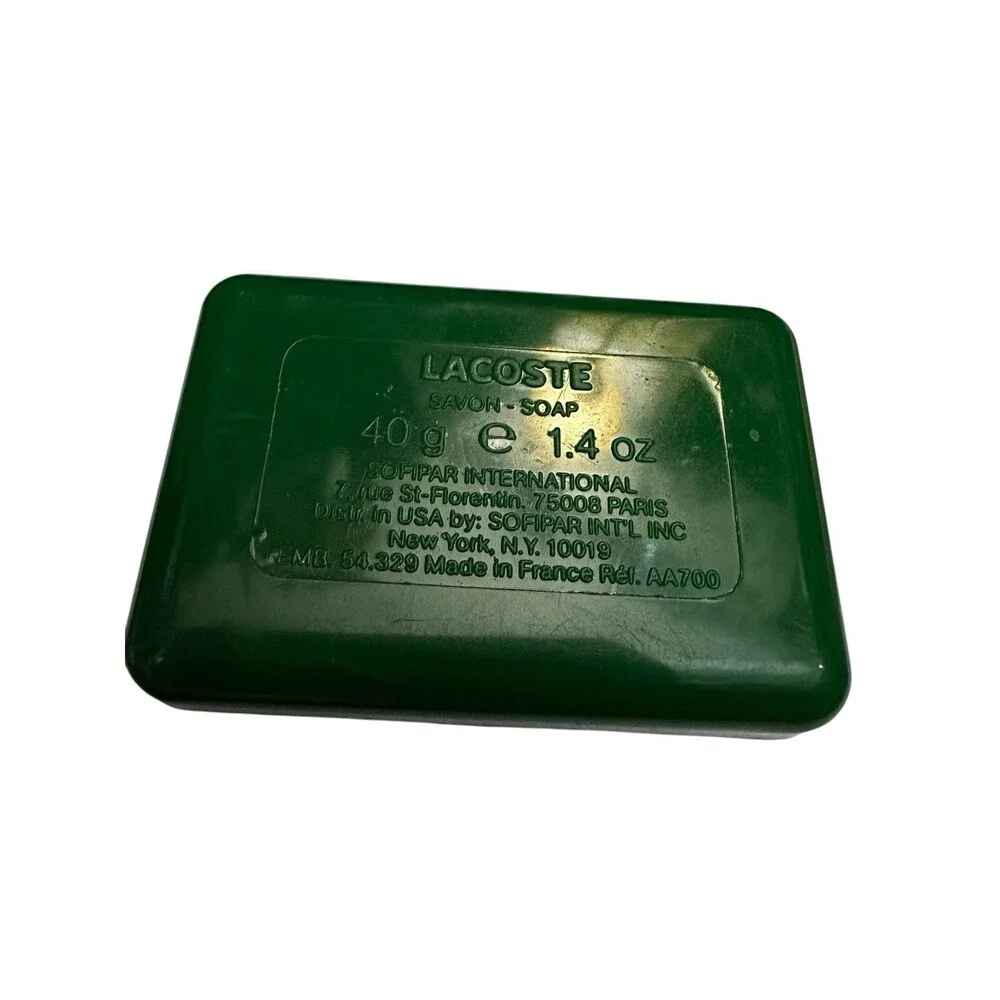 Lacoste Soap Savon VINTAGE - 2 Travel size Soaps 40g/1.4oz And a Case HTF